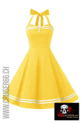 Gelb Yellow Sailor Marine Tupfen Dot Polka Rockabilly Retro Vintage Swing Cruiser66 Party Hochzeit Mode Boutique Trauzeugin Trauzeuge Brautfuehrer Braeutigam Brautfuehrerin Schweiz Oberbueren St-Gallen Wil Uzwil Frauenfeld Schaffhausen Konstanz Amriswil Winterthur Bischofszell Weinfelden Appenzell Herisau Rorschach Buchs Zuerich Waedenswil Oesterreich Vorarlberg Liechtenstein Vaduz Chur Vintage Fashion 50s 50-s-Style Rock-and-Roll Kleider Sommer Petticoats Swing Fest Night US-Car Meeting Ami-Treffen US-Car Amitreffen Szene Pinup Shop Blusen Top Petticoat Schuhe Bowling Shirt Leopard Polka Dot Cherry Kirschen Latzhosen Skirt Rock