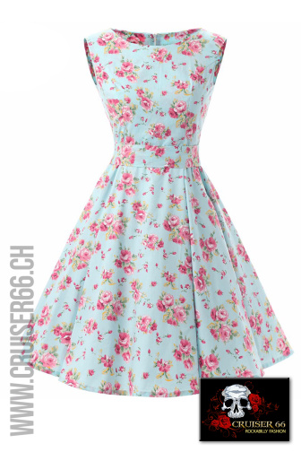 Sommer Kleid Swing Mint Blumen Rosa Rockabilly Cruiser66 Party Hochzeit Mode Boutique Schweiz Oberbueren St-Gallen Wil Uzwil Frauenfeld Schaffhausen Konstanz Amriswil Winterthur Bischofszell Weinfelden Appenzell Herisau Rorschach Buchs Zuerich Waedenswil Oesterreich Vorarlberg Liechtenstein Vaduz Chur Vintage Fashion 50s 50-s-Style Rock-and-Roll Kleider Sommer Petticoats Swing Fest Night US-Car Meeting Ami-Treffen US-Car Amitreffen Szene Pinup Shop Blusen Top Petticoat Schuhe Bowling Shirt Leopard Polka Dot Cherry Kirschen Latzhosen Skirt Rock